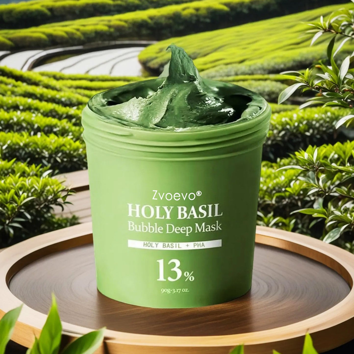 𝐙𝐯𝐨𝐞𝐯𝐨® 𝗛𝗼𝗹𝘆 𝗕𝗮𝘀𝗶𝗹 𝗕𝘂𝗯𝗯𝗹𝗲 𝗗𝗲𝗲𝗽 𝗠𝗮𝘀𝗸 𝟭𝟯% | elasticity, hydrating, firming and moisturizing | Made in 𝐊𝐨𝐫𝐞𝐚𝐧